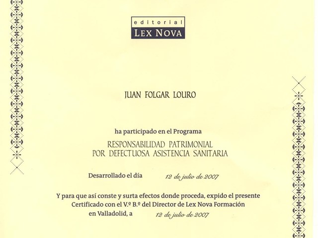 RESPONSABILIDAD PATRIMONIAL DEFECTUOSA ASISTENCIA SANITARIA